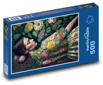 Obrázek produktu pro martinpuzzle - Puzzle 500 - Žena - květiny, krása