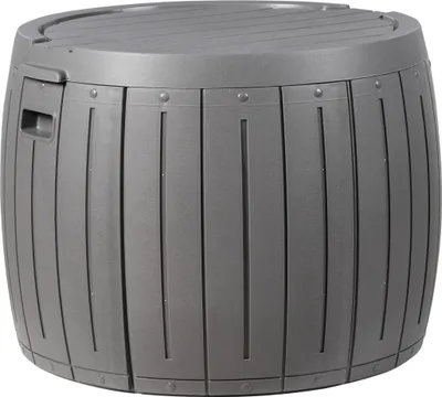 Obrázek produktu pro BELIANI Zahradní úložný box šedý plastový ⌀ 56 cm venkovní na nářadí a textilie