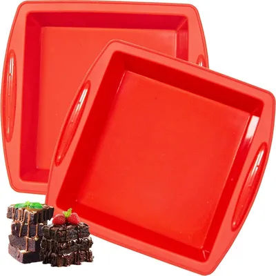 Obrázok produktu pre Silikónová forma na pečenie koláčikov 20x20cm 2 kusy nepriľnavých foriem