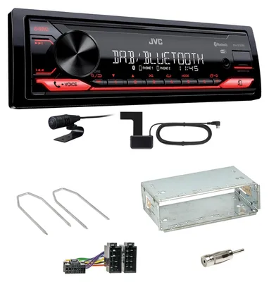 Produktbild von JVC KD-X272DBT Digitalradio Bluetooth USB MP3 Einbauset für Peugeot 206 206 CC