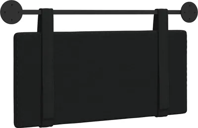 Image de Tête de lit suspendue VidaXL, tissu noir