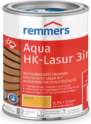 Produktbild von Remmers Aqua HK-Lasur 3in1 kiefer (RC-270) 0,75 l, Holzlasur