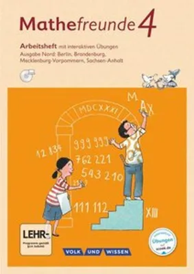 Obrázok produktu pre Mathefreunde 4. Schuljahr - Nord - Arbeitsheft mit interaktiven Übungen auf scook.de