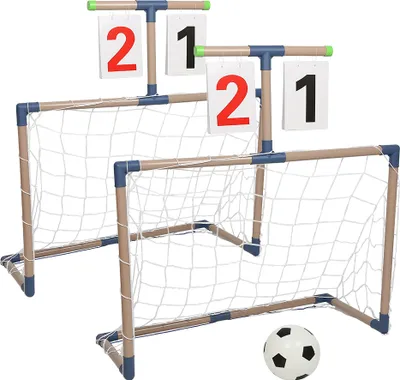 Image de MIPAN Lot de 2 mini-buts de football avec ballon et gonfleur