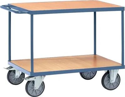 Produktbild von Tischwagen 2 Ladeflchen L1200xB800mm taubenblau, RAL 5014 Trgf.600 kg