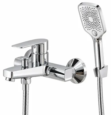 Badkraan Wasserfall-Design, Messing, Einhebelmischer, Chrom