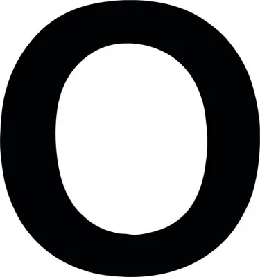 Produktbild von Klebebuchstabe "O" schwarz 35 mm