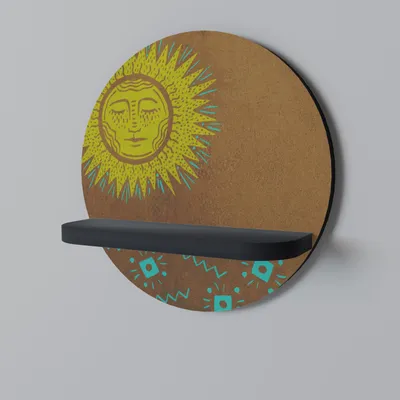 Image de SUNSHINE PRAISE Étagère ronde noire