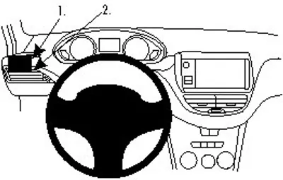 Produktbild von Brodit ProClip Fahrzeughalter 804765 - Linksbefestigung - Peugeot 2008 14-19, Peugeot 208 12-19