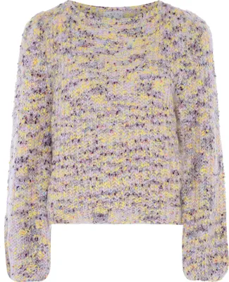 Image de Pull TANUNA pour femmes - blanc laine multicolore, M/L