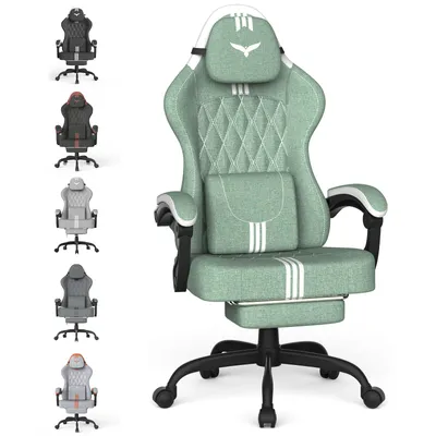 Produktbild von Arvioo Gaming Stuhl, Gaming Chair mit Massagefunktion Kopfstütze, Atmungsaktiver Webstoff Gamer Stuhl, Gaming Sessel Verstellbare Rückenlehne 90-135°, KI-generiertes Bild