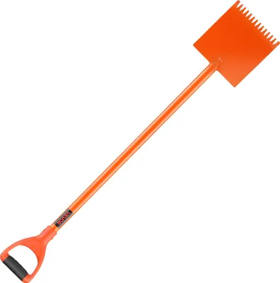 Image de VEVOR Pelle à ardoises, 1 pc, Extracteur de bardeaux avec poignée en D, Séparateur de toit en acier 45# très dur, Extracteur d'ardoises, Outil léger pour arracher facilement le carton de toiture & les clous, Orange