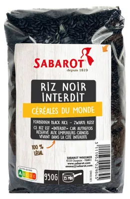 Produktbild von Sabarot Schwarzer Reis 950g – Aromatischer Vollkornreis für gesunde Gerichte