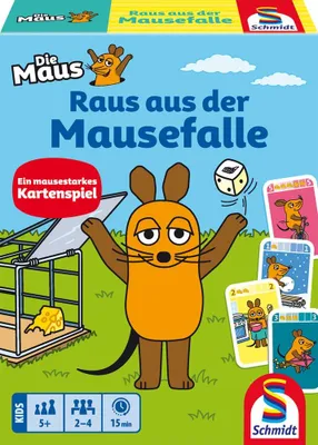 Produktbild von Schmidt 75063 Raus aus der Mausefalle Kinderkartenspiel, ab 5 Jahren