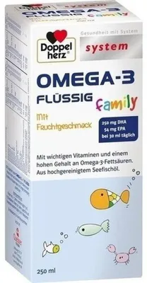 Immagine prodotto di Sistema Doppelherz Famiglia liquida OMEGA-3 con aroma di frutta, soluzione da 250 ml