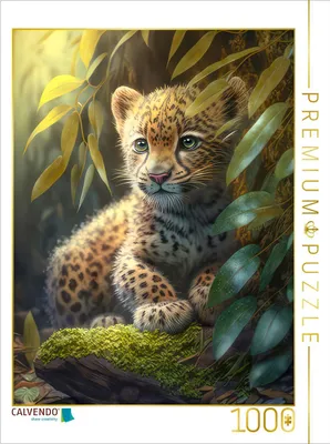 Produktbild von CALVENDO Puzzle Geopardbaby | 1000 Teile Lege-Größe 64x48cm Foto-Puzzle für glückliche Stunden