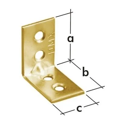 Produktbild von Stuhlwinkel 25x25x17mm gelb verzinkt Winkelverbinder Möbelwinkel