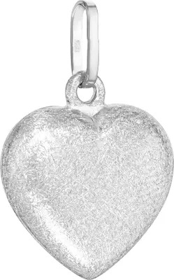 Produktbild von NKlaus Kettenanhänger Herz Eismatt 925 Silber rhodiniert 10x8mm Damen Amulett klein 13482