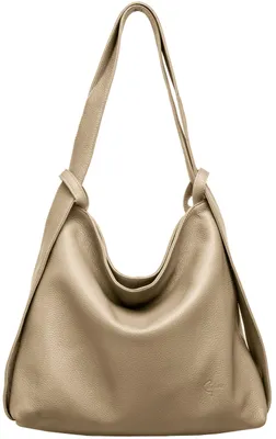 Obrázok produktu pre Caspar 2v1 – Veľký kožený batoh/kabelka cez rameno, veľkosť XL, elegantná dámska kabelka – P
