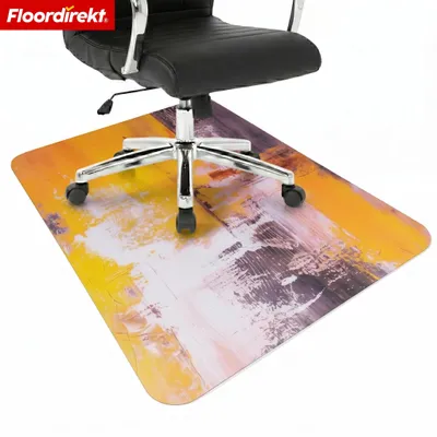 Zdjęcie produktu dla Mata ochronna pod krzesło biurowe, 80x118 cm, 5 mm, podkładka pod krzesło biurowe do podłóg twardych i dywanów, specjalny PVC, Sunfield