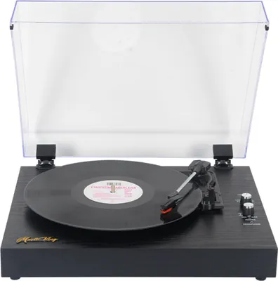 Produktbild von Retro-Schallplattenspieler, LP-Plattenspieler, tragbarer Plattenspieler, Vintage-Grammophon, 3-Gang-BT5.0, kabellose Lautsprecher, Line-In, Line-Out, Kopfhoererausgang
