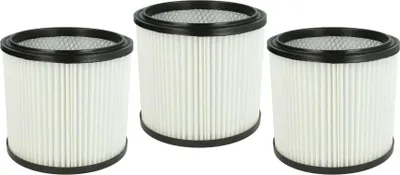 Produktbild von vhbw 3x Faltenfilter kompatibel mit Parkside PNTS 30 / 8 E, PNTS 1300(A1), PNTS 1300 Staubsauger - Patronenfilter Weiß