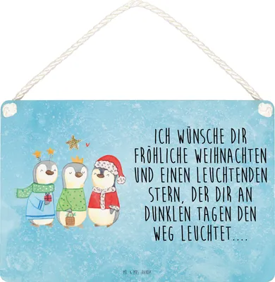 Produktbild von Mr. & Mrs. Panda Schild Winterzeit Heilige drei Könige DIN A6 - Eisblau - Geschenk, Weihnachtszeit, Holzschild, Weihnachtsmann, Weihnachten, kleine aufmerksamkeit, Winter