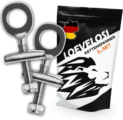 Productafbeelding van Kettingspanner fiets - Set van 2 - Gegalvaniseerd staal - Voor BMX en singlespeed