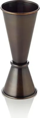 Produktbild von 12x Jigger, Ø 4,5 cm, Höhe 11,5 cm, 2,5/5 cl, antique, Chromnickelstahl, PVD-Beschichtung