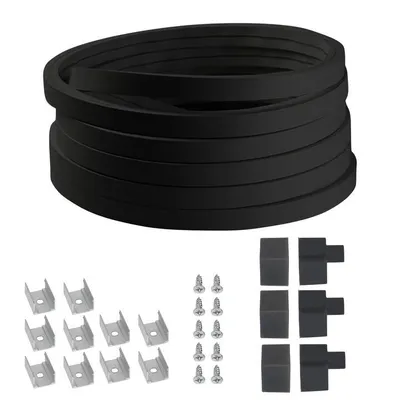 Obrázok produktu pre 3M LED flexibilný silikónový profil s difúzorom, vodotesný, 12 × 12 mm, profil pre LED pásiky s krytom, držiakom a koncovkami, pre akustické panely, strop