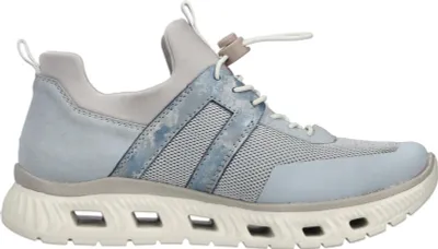 Imagen del producto de Zapatos de mujer Rieker, zapatos planos, zapatillas, color azul, para uso diario
