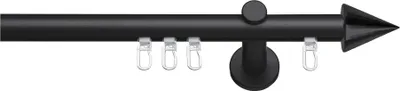 Produktbild von SN Deco - Innenlaufgarnitur Pisa, 16 mm, 1-Lauf, schwarz, 320 cm (2x160 cm inkl. Verbinder)