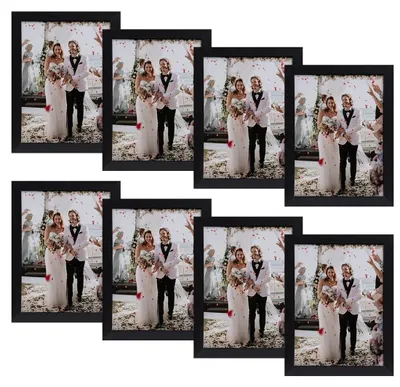Imagen del producto de Marco de fotos - Juego de 8 - 15 x 20 cm - Negro