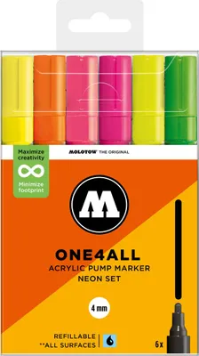 Produktbild von Molotow Acrylmarker One4All 227HS Neon Set