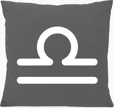 Produktbild von Huuraa Kissen Waage Sternzeichen Zeichen 40x40cm mit Füllung Steel Grey Baumwolle Dekokissen Geschenkidee