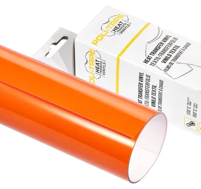 Produktbild von Poli-Tape Turbo, Hitzebeständige Vinylrolle, Geflocktes Wärmeübertragungsvinyl, Orange, Einfarbig, 60 °C, 500 mm