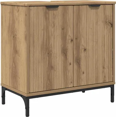 Obrázok produktu pre vidaXL Umývadlová skrinka s dvierkami Artisan dub 60,5 x 33,5 x 61 cm