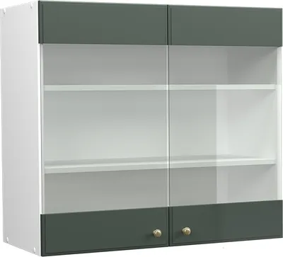 Zdjęcie produktu dla Szklana szafka kuchenna Vicco Fame-Line Green Gold Country 80 cm, Model 37977
