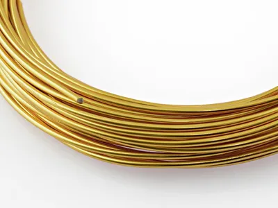 Produktbild von Vintageparts 10 m Aluminiumdraht goldfarben 1,5 mm