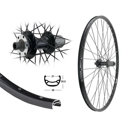 Produktbild von Aggro-X Hinterrad 28 Zoll Disk 6-Loch Steckachse 12x148mm Boost 8-10-fach Laufrad MTB 21-622 Hohlkammer