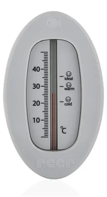 Produktbild von Badthermometer Babybadethermometer Wassertemperatur - Kindersicher ohne Quecksilber - Wasser- und Raumthermometer - Grau - Unterwasserwelt