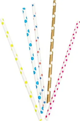 Produktbild von Famanu Papierstrohhalme für Getränke - 25 Stück