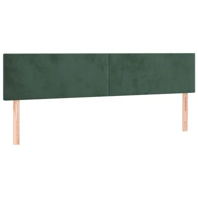 Immagine prodotto di vidaXL Testiere 2 pz. Velluto verde scuro 80x5x78/88 cm