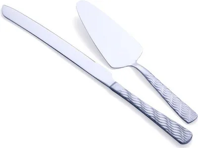 Produktbild von Famanu Tortenmesser- und Servierset, Edelstahl, Tortenheber und -messer, Tortenservierset für Hochzeiten, Geburtstage, Feiern