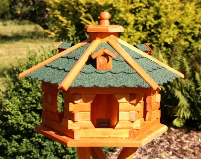 Produktbild von XL Vogelhaus grün Typ 5 aus Holz 58x38 cm NEU