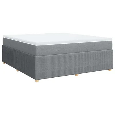 Produktbild von Boxspringbett mit Matratze Hellgrau 180x200 cm Stoff