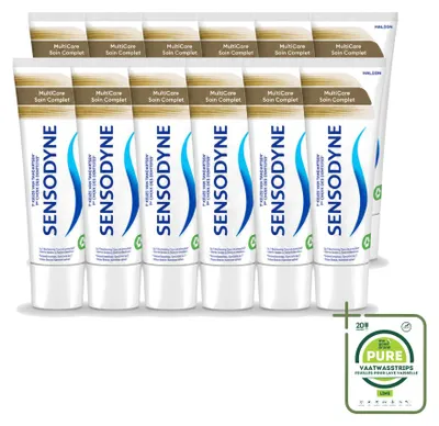Productafbeelding van 12 x Sensodyne MultiCare tandpasta - 75 ml - Grote verpakking - 12 stuks