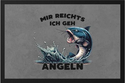 Produktbild von Mir reichts Ich geh angeln Fisch Fußmatte Angler Geschenk Fischer