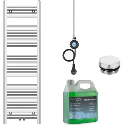 Imagen del producto de Juego de radiadores eléctricos para baño Benito - WIFI - 600W - cromo - 1500x450 mm