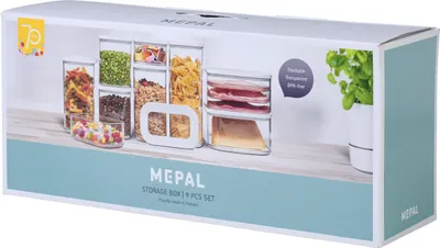 Produktbild von Mepal Skladovací nádoba Modula 9dílná bílá